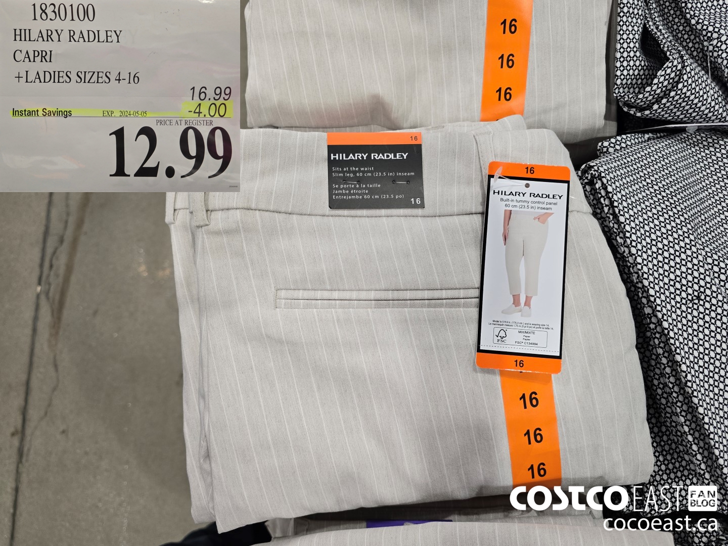 1830100 HILARY RADLEY CAPRI +LADIES SIZES 4-18 ($4.00 INSTANT SAVINGS EXPIRES ON 2024-05-05) $12.99