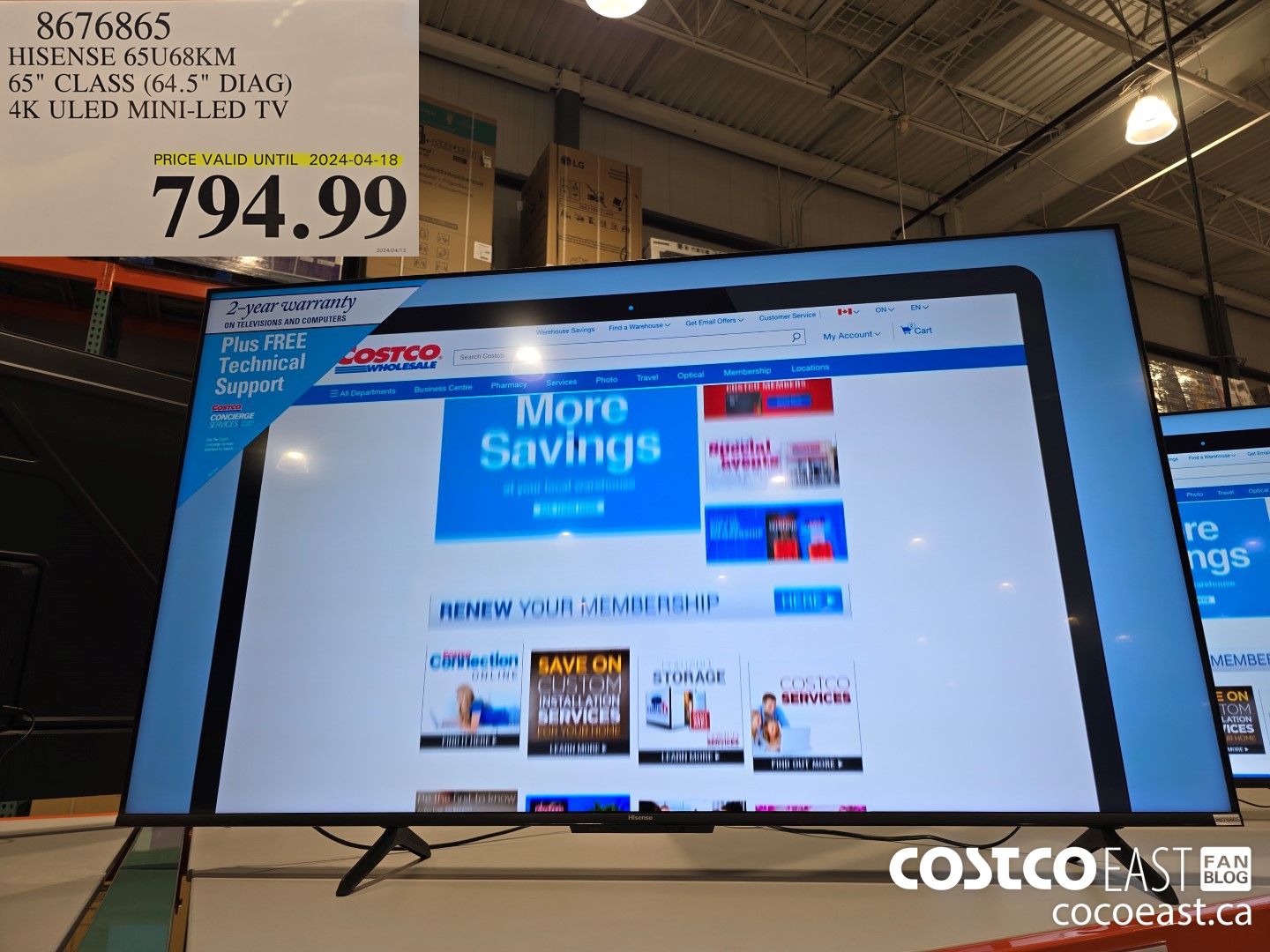 8676865 HISENSE 65U68KM 65