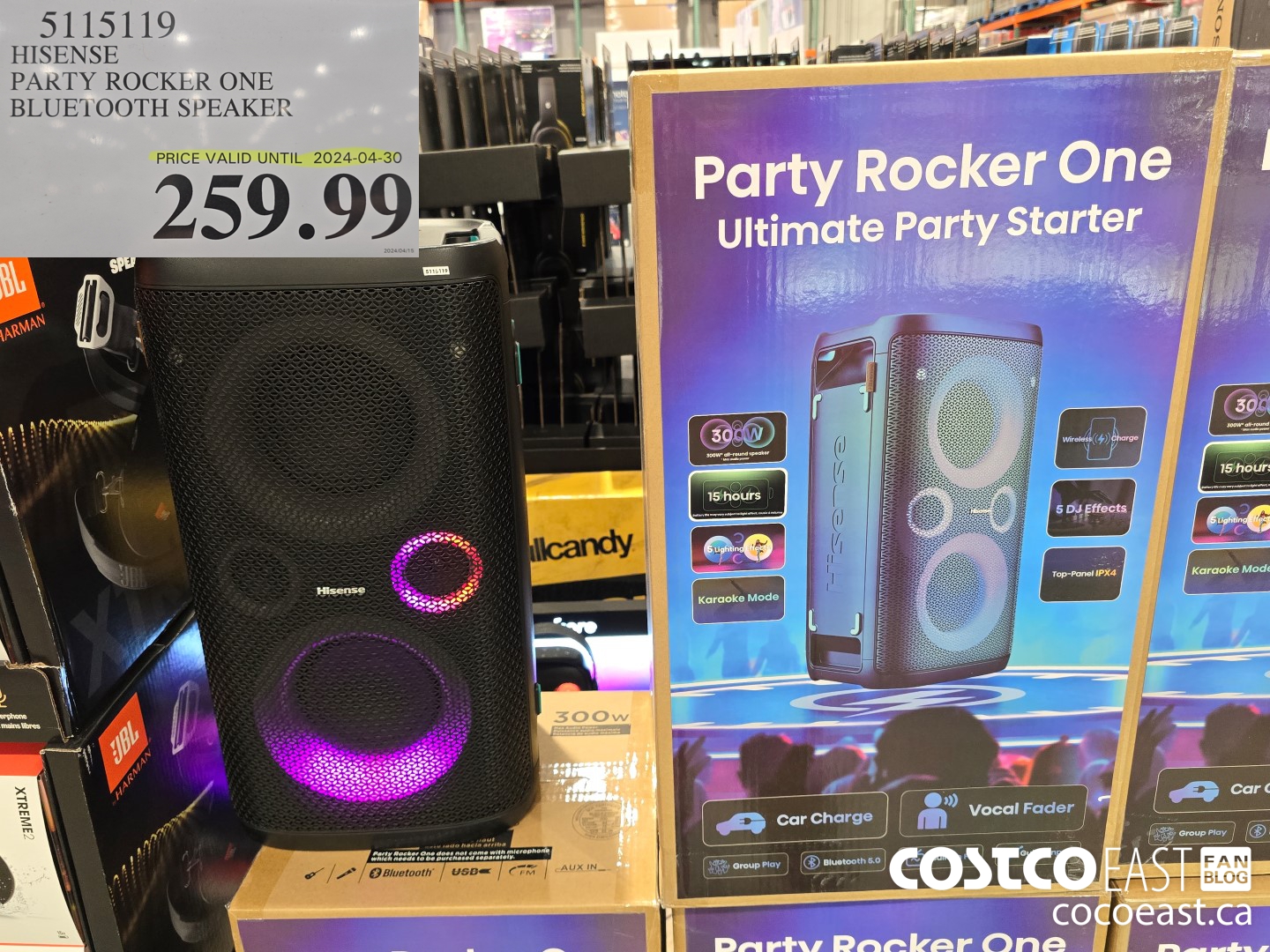 5115119 HISENSE PARTY ROCKER ONE BLUETOOTH SPEAKER $259.99