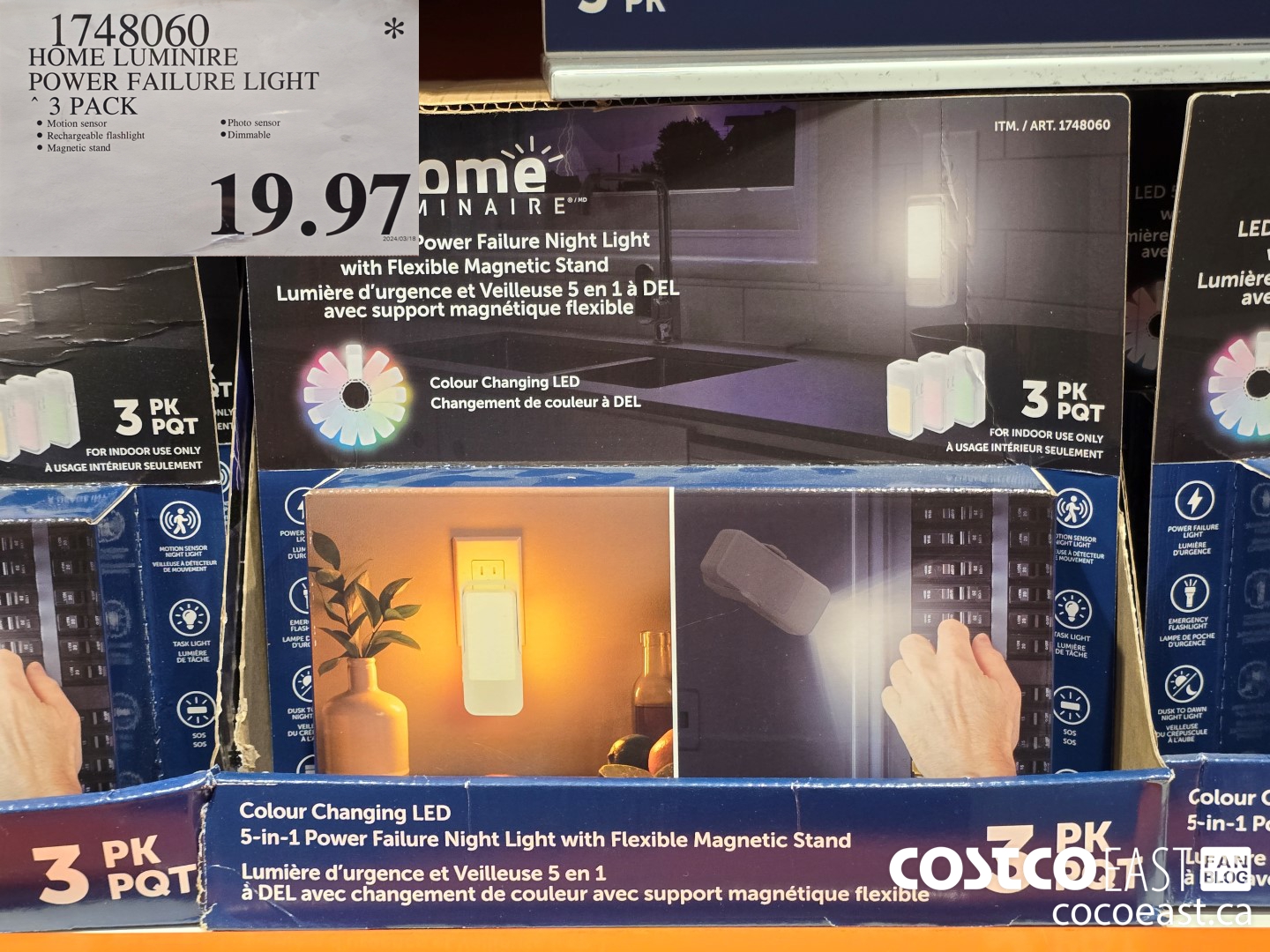 1748060 HOME LUMINIRE POWER FAILURE LIGHT 3 PACK $19.97