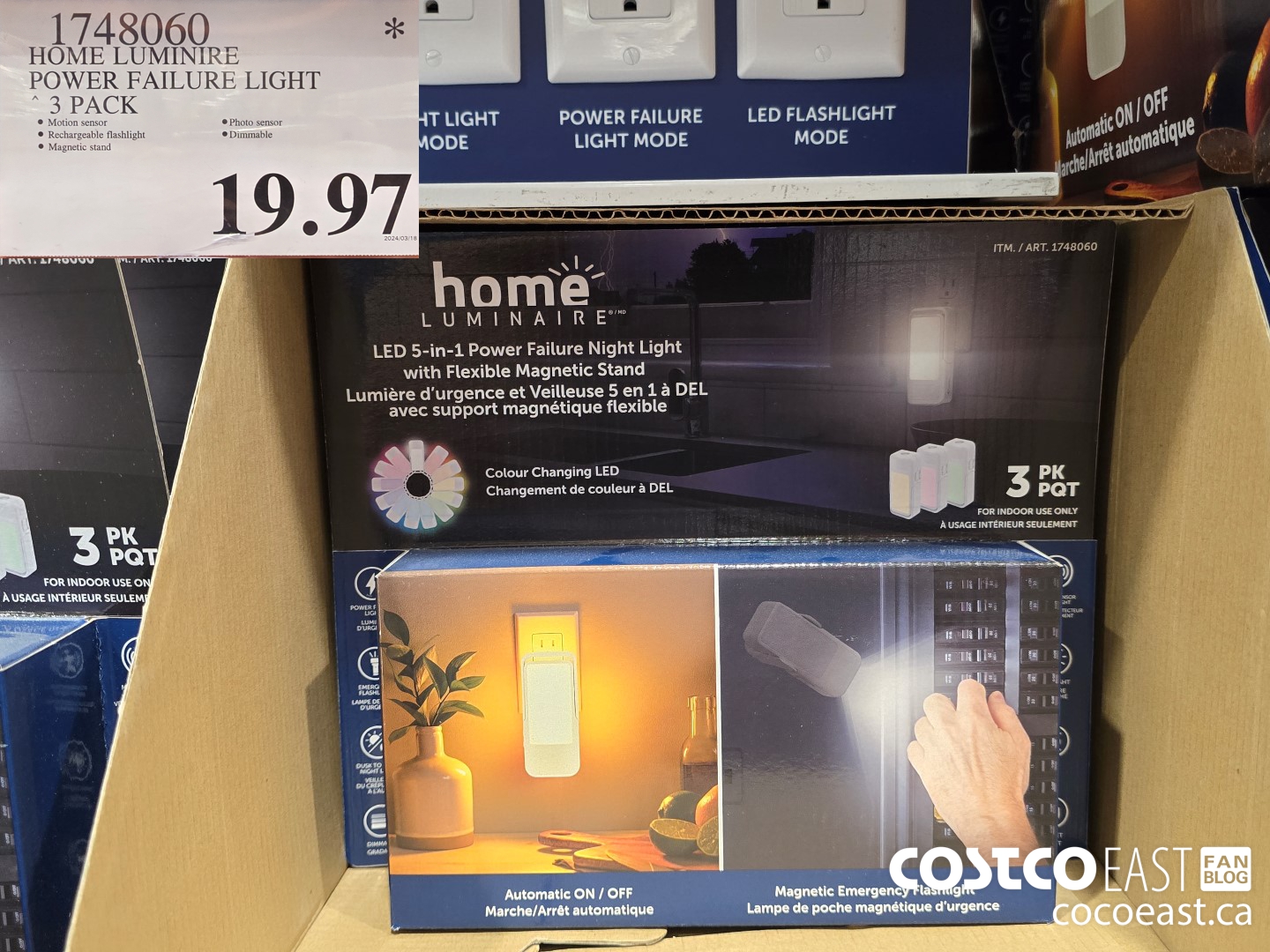 1748060 HOME LUMINIRE POWER FAILURE LIGHT 3 PACK $19.97