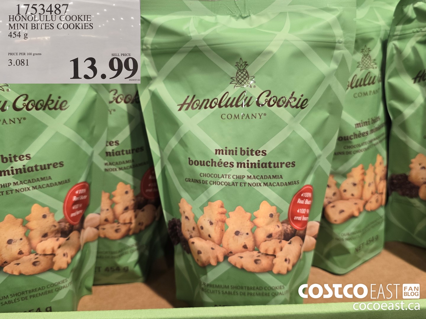 1753487 HONOLULU COOKIE MINI BITES COOKIES 454 g $13.99