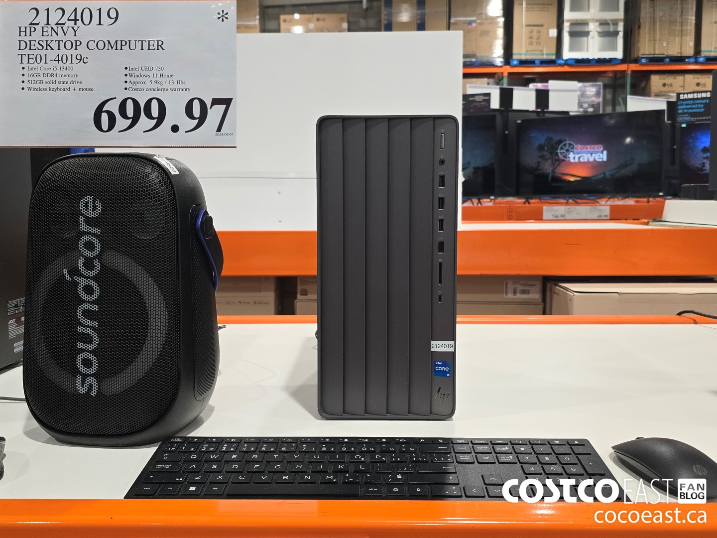 2124019 HP ENVY DESKTOP COMPUTER TE01-4019c $699.97