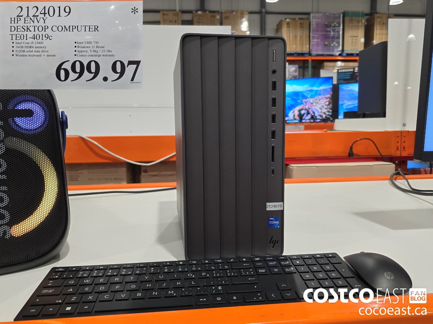 2124019 HP ENVY DESKTOP COMPUTER TE01-4019c $699.97