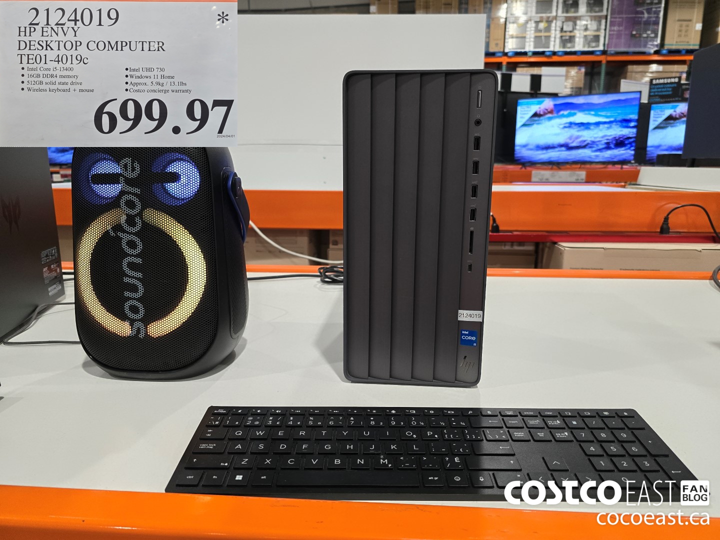 2124019 HP ENVY DESKTOP COMPUTER TE01-4019c $699.97