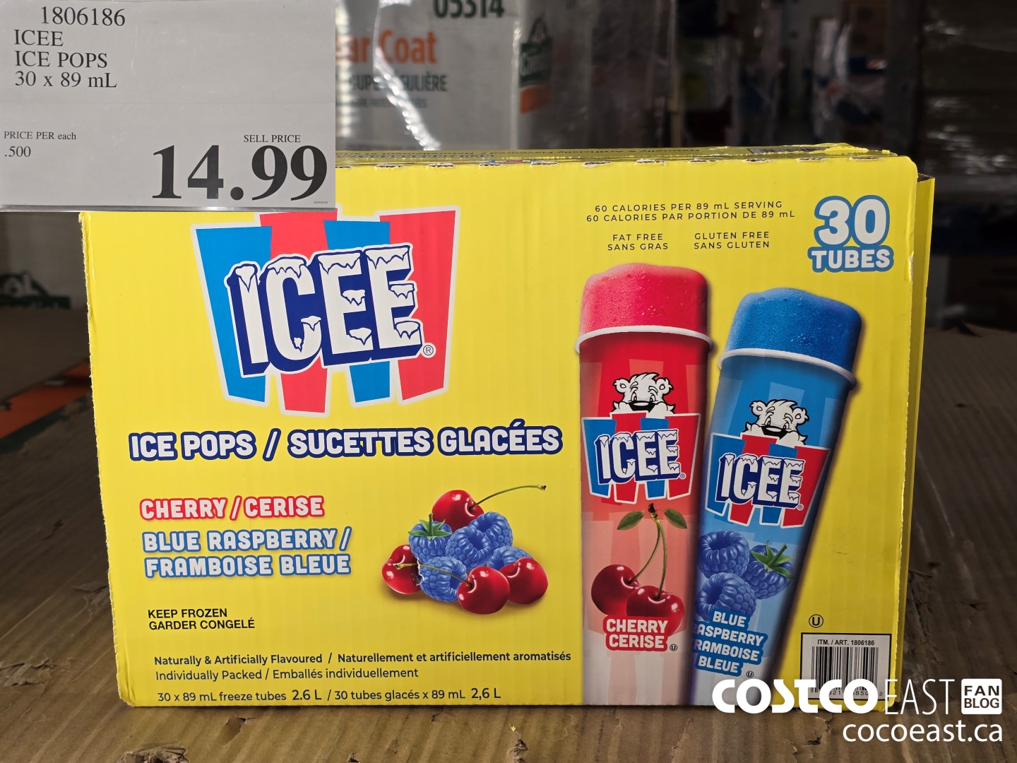 1806186 ICEE ICE POPS 30 x 89 mL $14.99