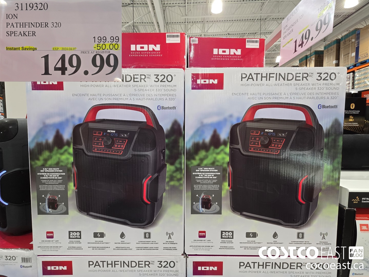 3119320 ION AUDIO PATHFINDER 320 BLUETOOTH SPEAKER ($50.00 INSTANT SAVINGS EXPIRES ON 2024-04-07) $149.99