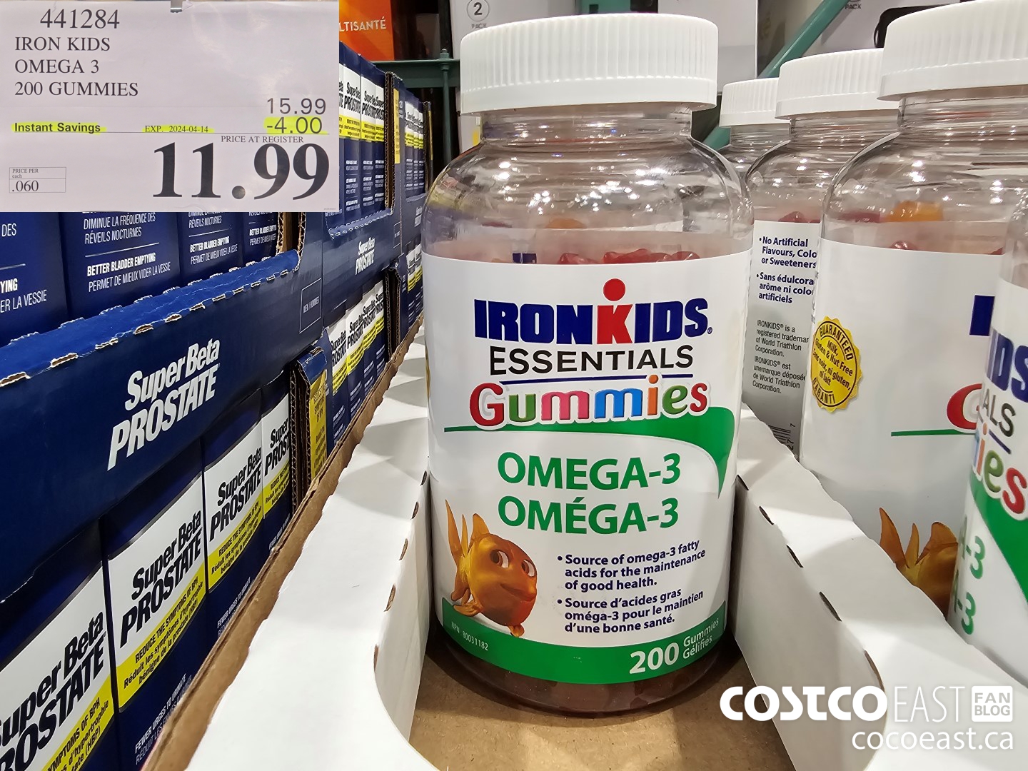 441284 IRON KIDS OMEGA 3 200 GUMMIES ($4.00 INSTANT SAVINGS EXPIRES ON 2024-04-14) $11.99