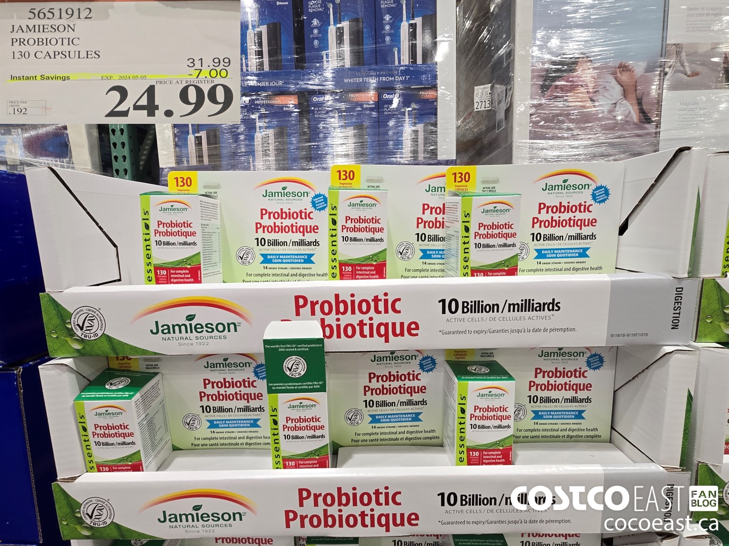 5651912 JAMIESON PROBIOTIC 130 CAPSULES ($7.00 INSTANT SAVINGS EXPIRES ON 2024-05-05) $24.99