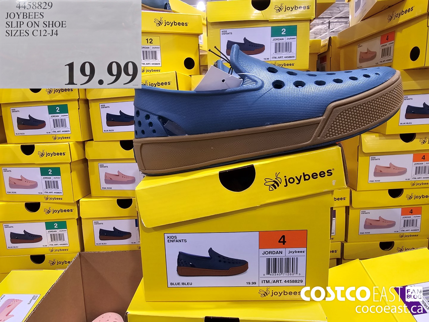 4458829 JOYBEES SLIP ON SHOE SIZES C12-J4 $19.99