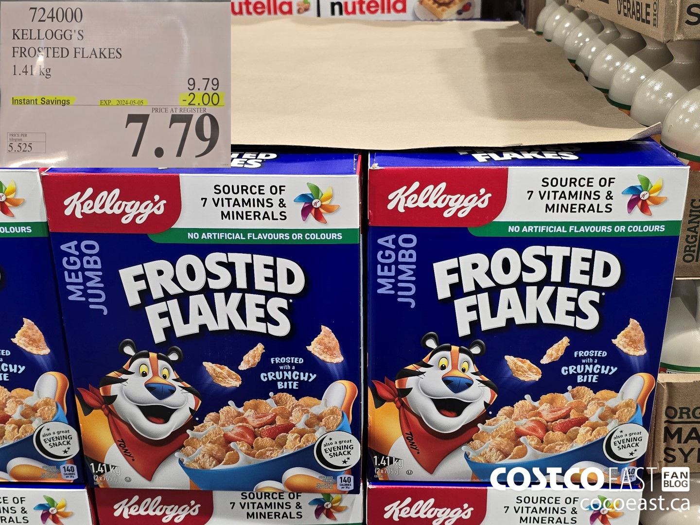 724000 KELLOGG'S FROSTED FLAKES 1.41 kg ($2.00 INSTANT SAVINGS EXPIRES ON 2024-05-05) $7.79