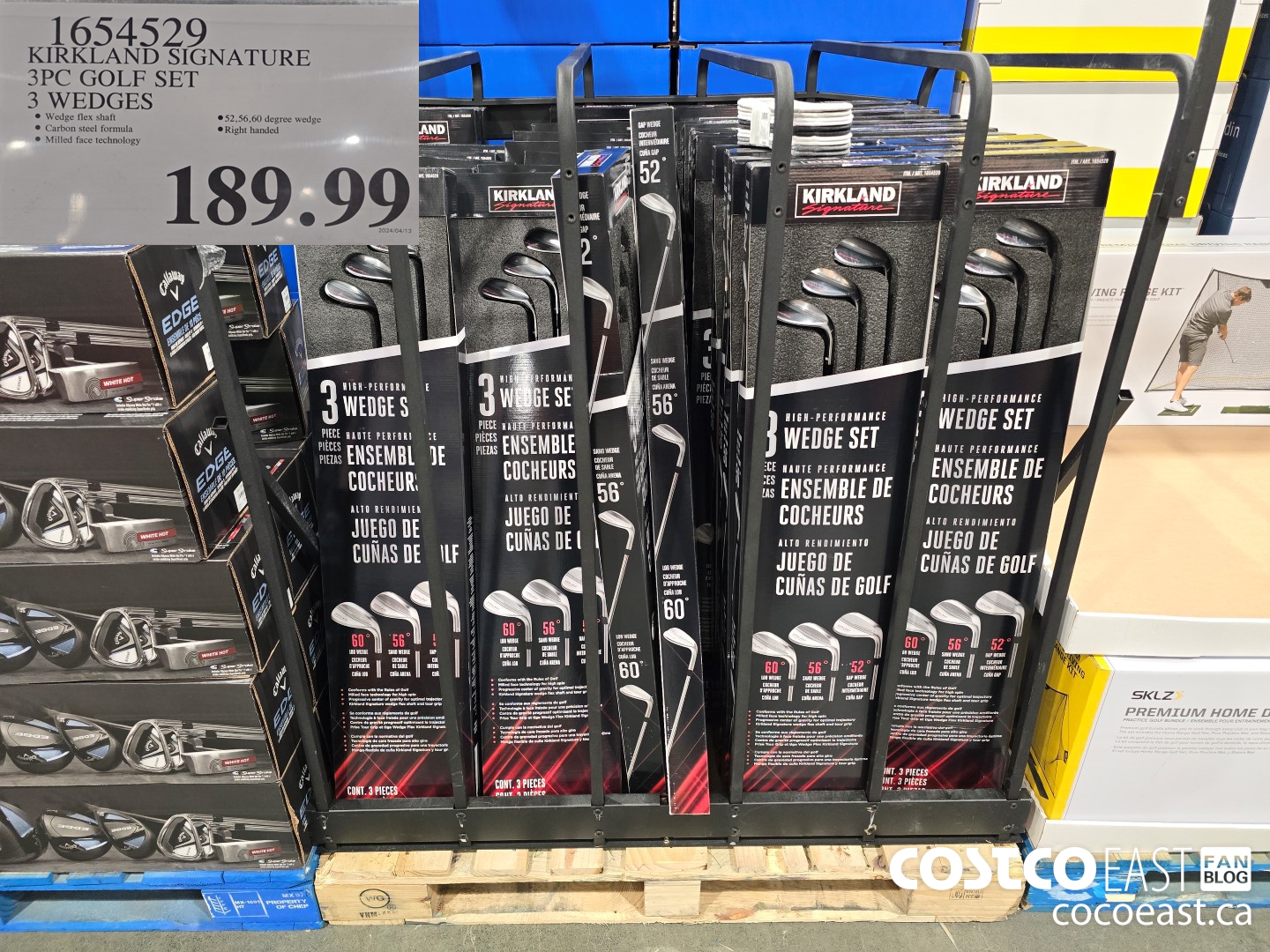 1654529 KIRKLAND SIGNATURE 3PC GOLF SET 3 WEDGES $189.99