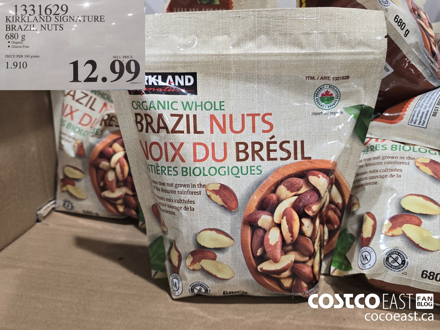 1331629 KIRKLAND SIGNATURE BRAZIL NUTS 680 g $12.99
