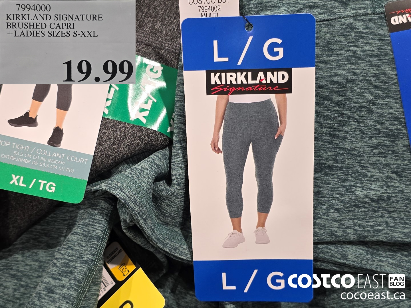 7994000 KIRKLAND SIGNATURE BRUSHED CAPRI + LADIES SIZES S-XXL $19.99