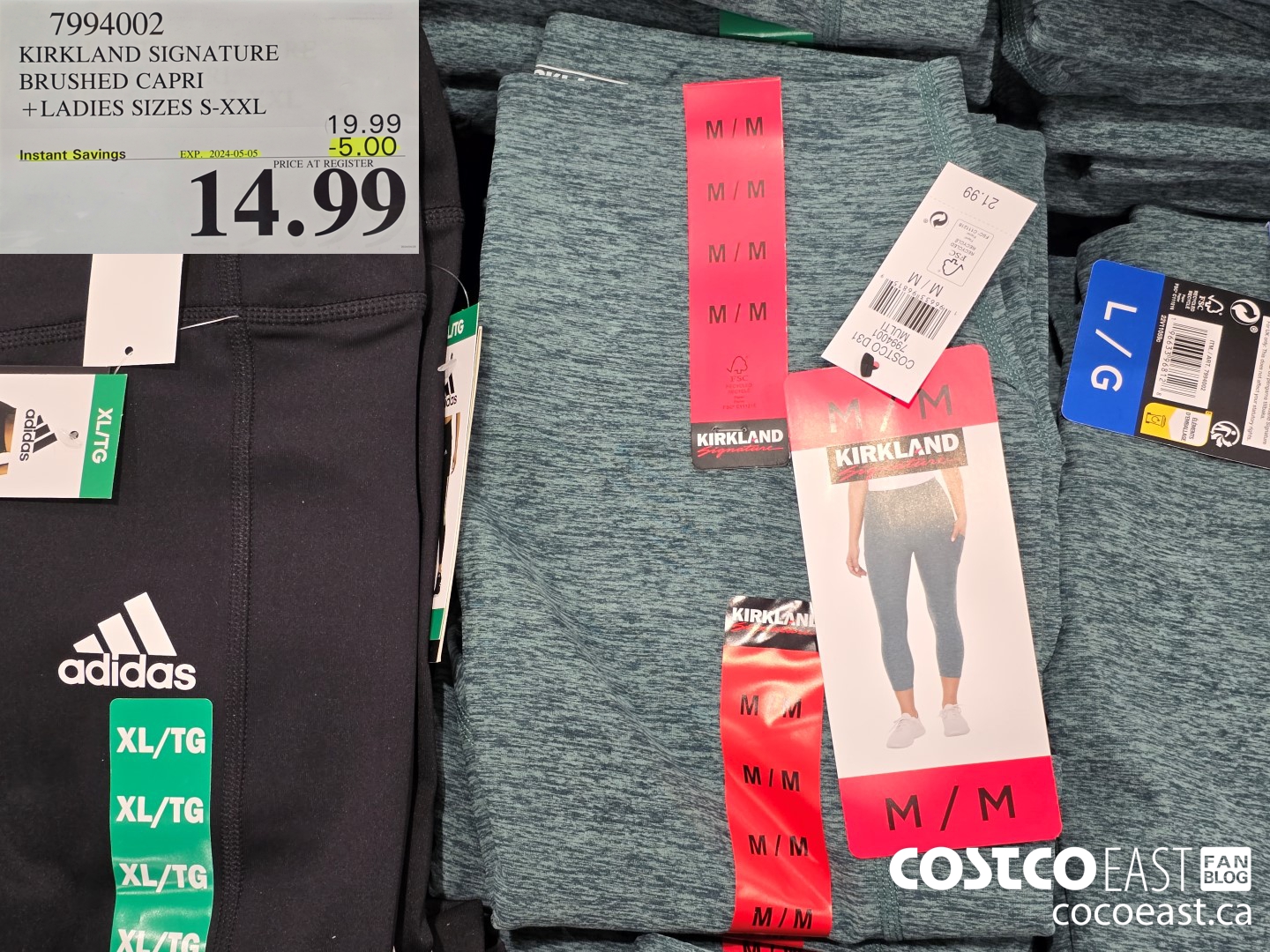 7994002 KIRKLAND SIGNATURE BRUSHED CAPRI + LADIES SIZES S-XXL ($5.00 INSTANT SAVINGS EXPIRES ON 2024-05-05) $14.99