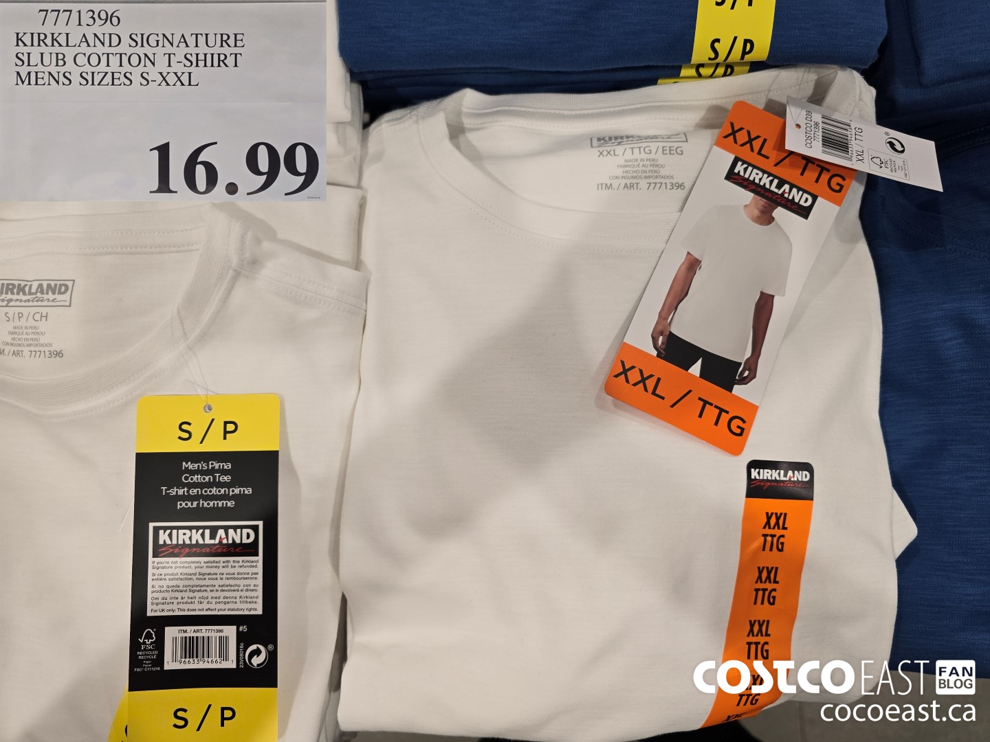 7771396 KIRKLAND SIGNATURE SLUB COTTON T-SHIRT MENS SIZES S-XXL $16.99