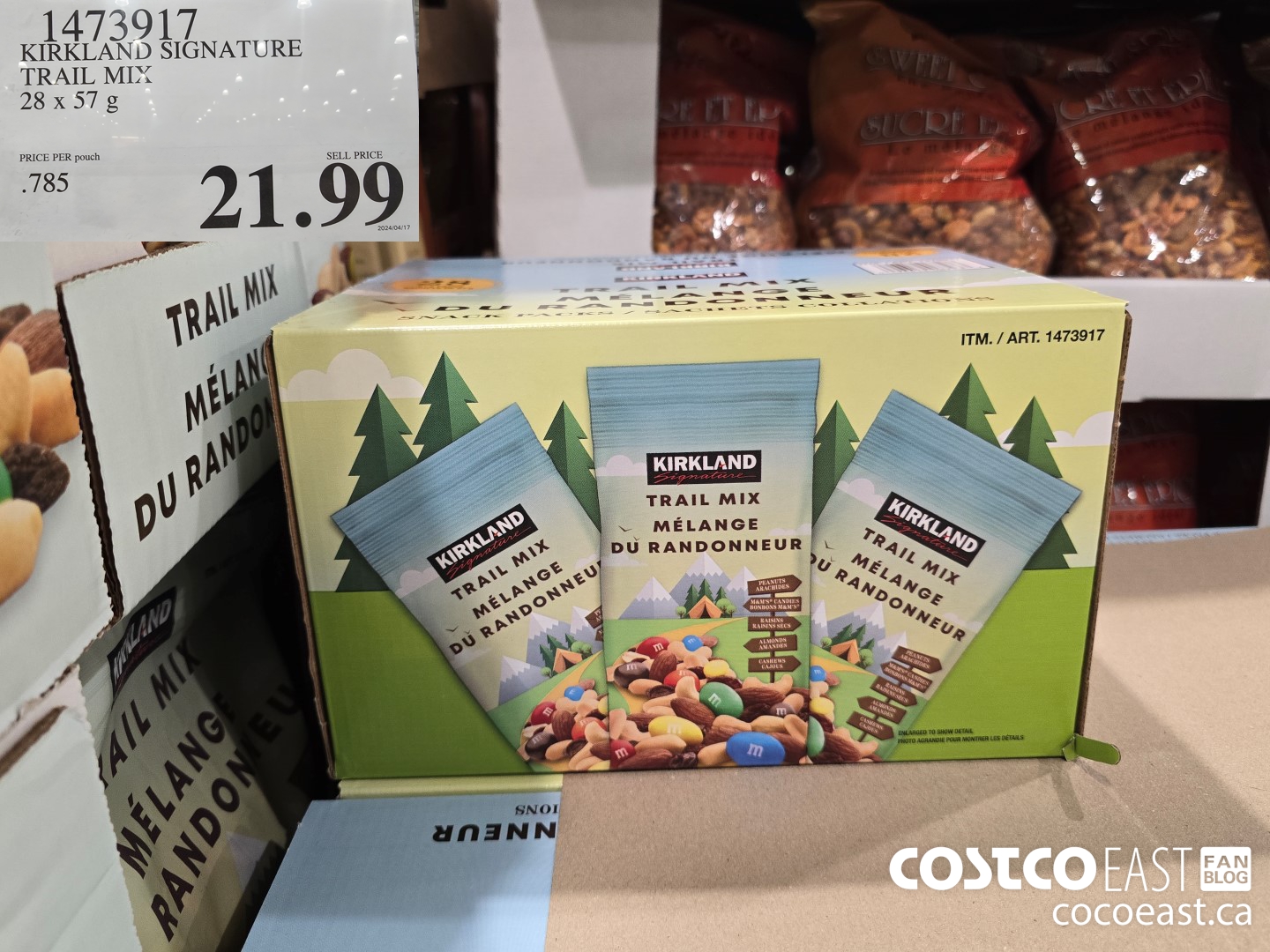 1473917 KIRKLAND SIGNATURE TRAIL MIX 28 X 57 G $21.99