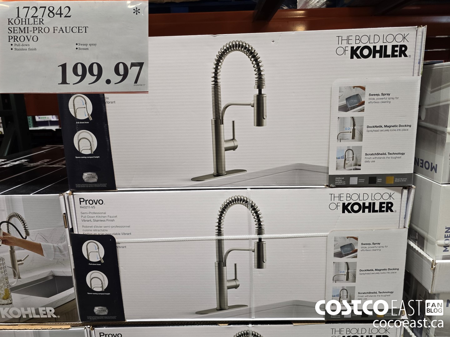 1727842 KOHLER SEMI-PRO FAUCET PROVO $199.97