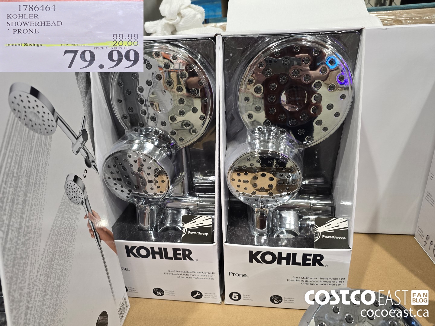 1786464 KOHLER SHOWERHEAD PRONE ($20.00 INSTANT SAVINGS EXPIRES ON 2024-05-05) $79.99