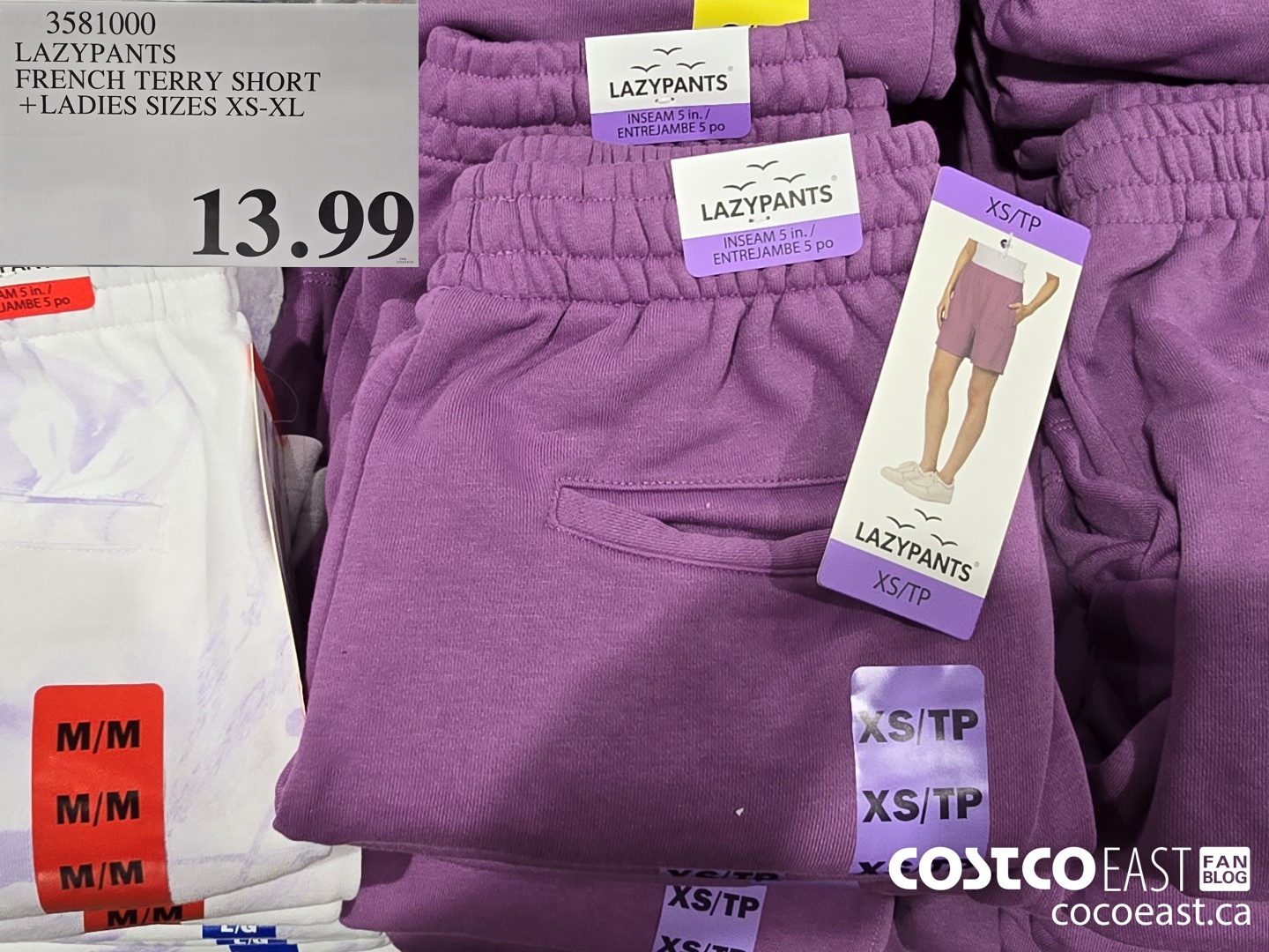 3581000 LAZYPANTS FRENCH TERRY SHORT +LADIES SIZES XS-XL $13.99