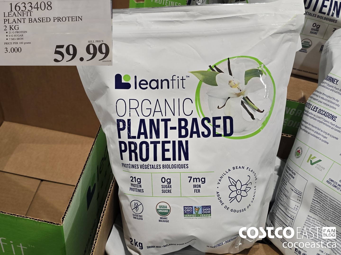 1633408 LEANFIT PLANT BASED PROTEIN 2 KG $59.99