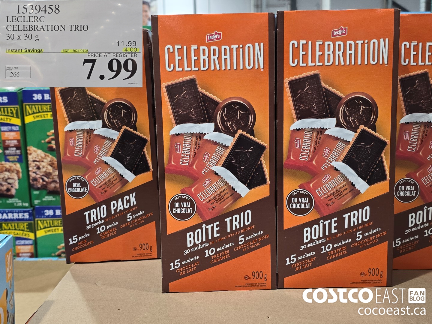 1539458 LECLERC CELEBRATION TRIO 30 x 30g ($4.00 INSTANT SAVINGS EXPIRES ON 2024-04-28) $7.99