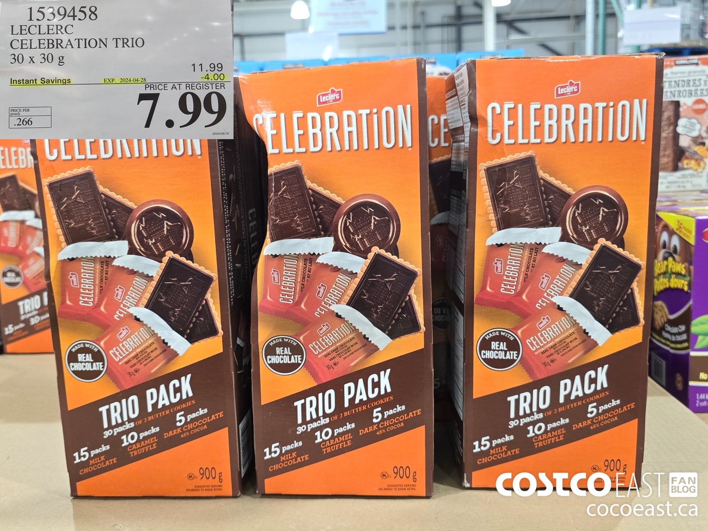 1539458 LECLERC CELEBRATION TRIO 30 x 30g ($4.00 INSTANT SAVINGS EXPIRES ON 2024-04-28) $7.99