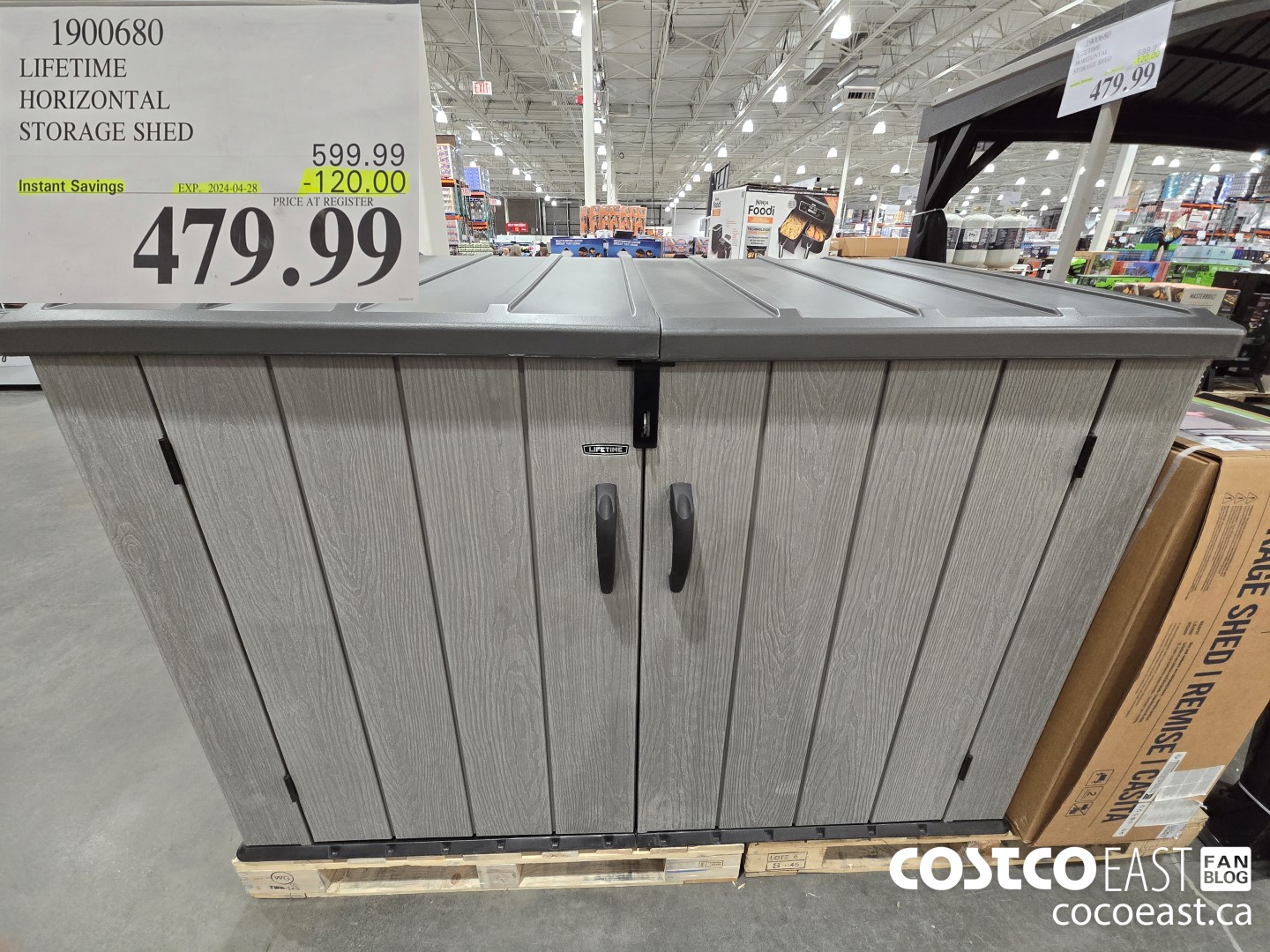 1900680 LIFETIME HORIZONTAL STORAGE SHED ($120.00 INSTANT SAVINGS EXPIRES ON 2024-04-28) $479.99