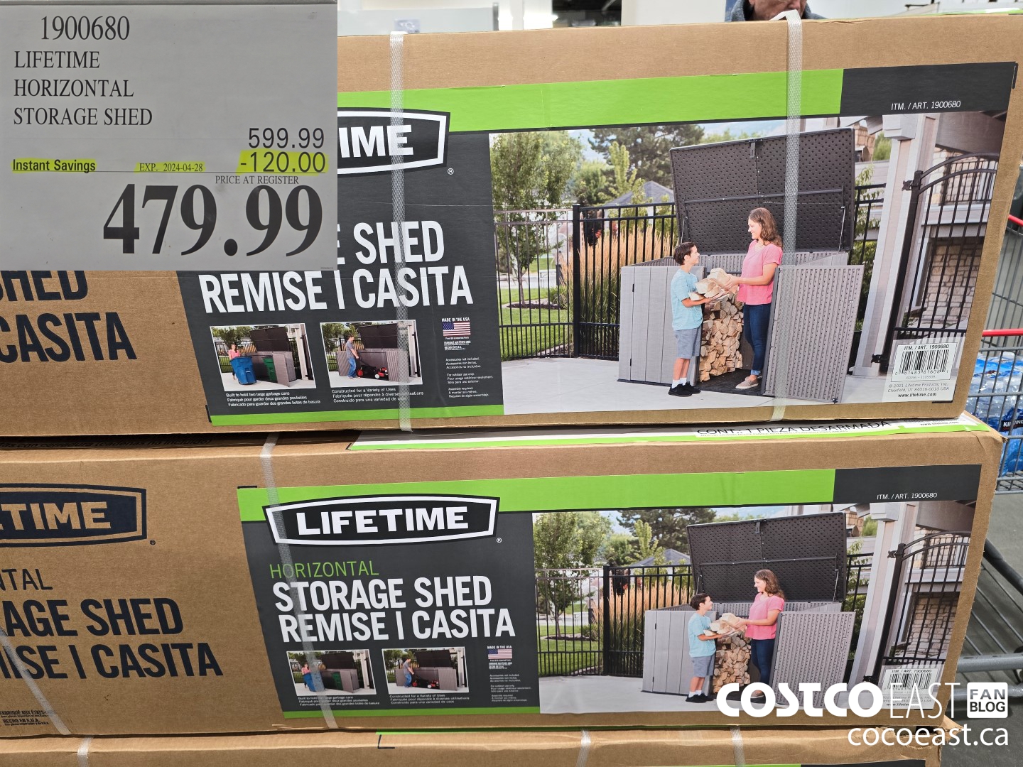 1900680 LIFETIME HORIZONTAL STORAGE SHED ($120.00 INSTANT SAVINGS EXPIRES ON 2024-04-28) $479.99