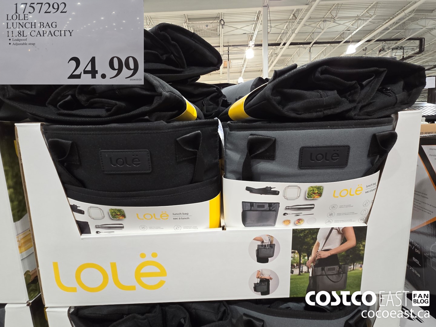 1757292 LOLE LUNCH BAG 11.8L CAPACITY $24.99