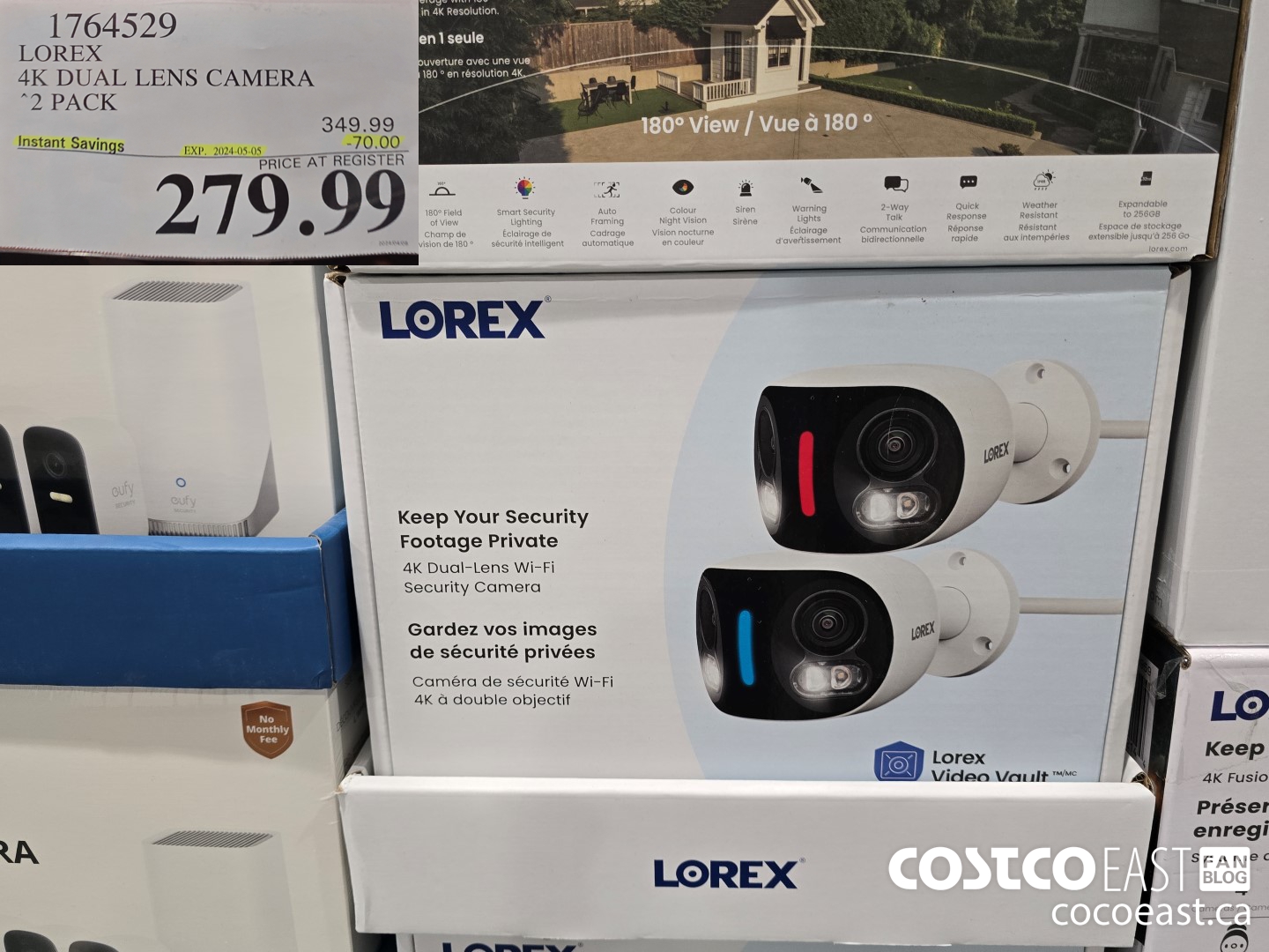 1764529 LOREX 4K DUAL LENS CAMERA 2 PACK ($70.00 INSTANT SAVINGS EXPIRES ON 2024-05-05) $279.99