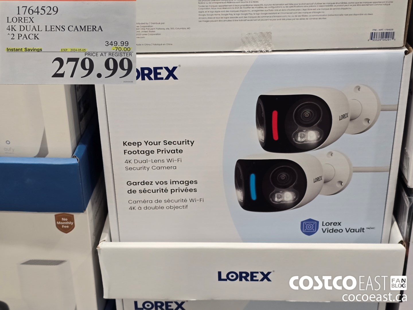 1764529 LOREX 4K DUAL LENS CAMERA 2 PACK ($70.00 INSTANT SAVINGS EXPIRES ON 2024-05-05) $279.99