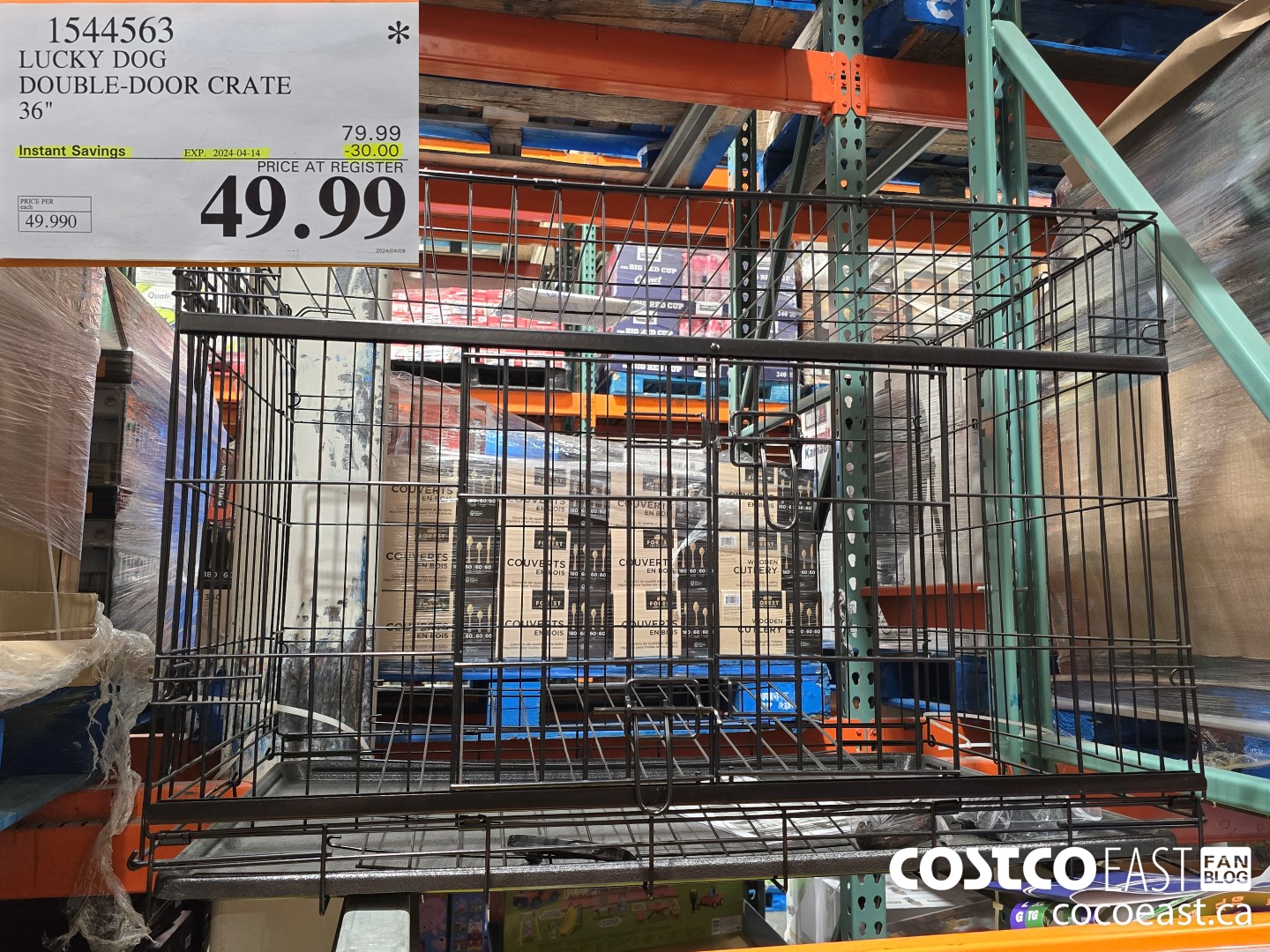 1544563 LUCKY DOG DOUBLE-DOOR CRATE 36