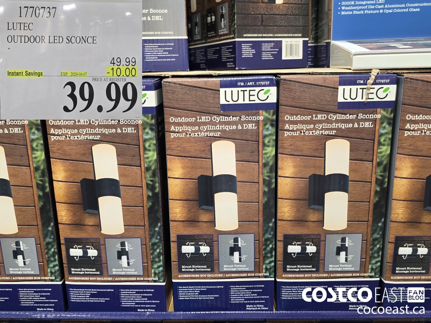 1770737 LUTEC OUTDOOR LED SCONCE ($10.00 INSTANT SAVINGS EXPIRES ON 2024-04-07) $39.99