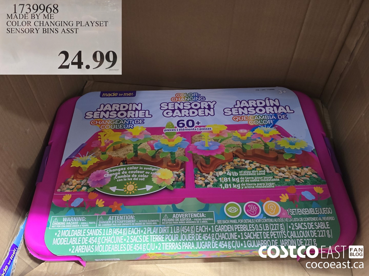 1739968 MADE BY ME COLOR CHANGING PLAYSET SENSORY BINS ASST $24.99