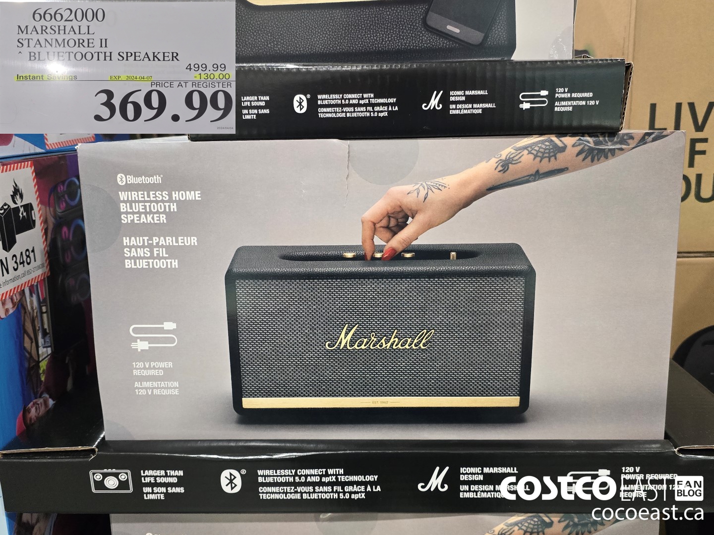6662000 MARSHALL STANMORE II BLUETOOTH SPEAKER ($130.00 INSTANT SAVINGS EXPIRES ON 2024-04-07) $369.99