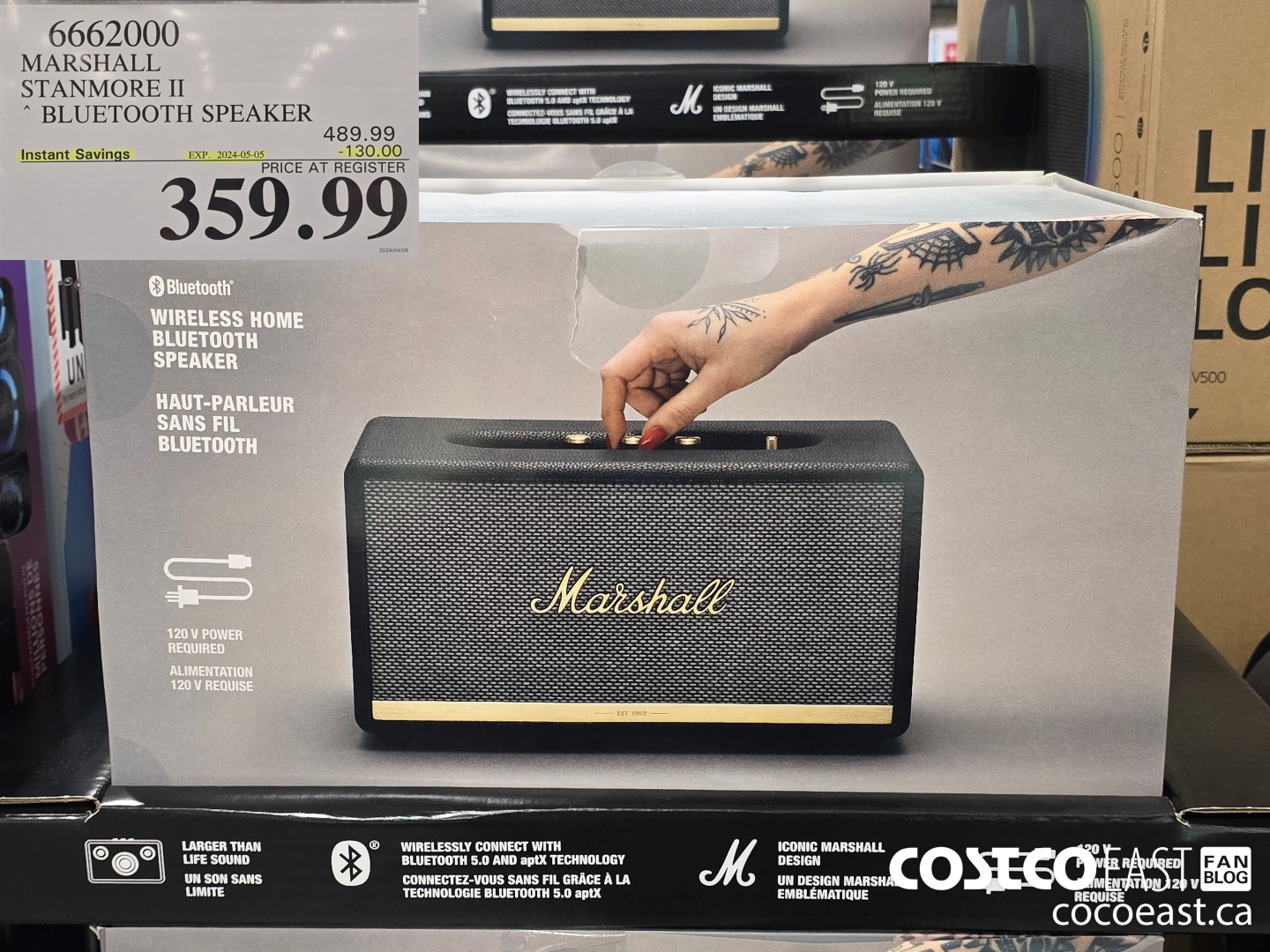 6662000 MARSHALL STANMORE II BLUETOOTH SPEAKER ($130.00 INSTANT SAVINGS EXPIRES ON 2024-05-05) $359.99
