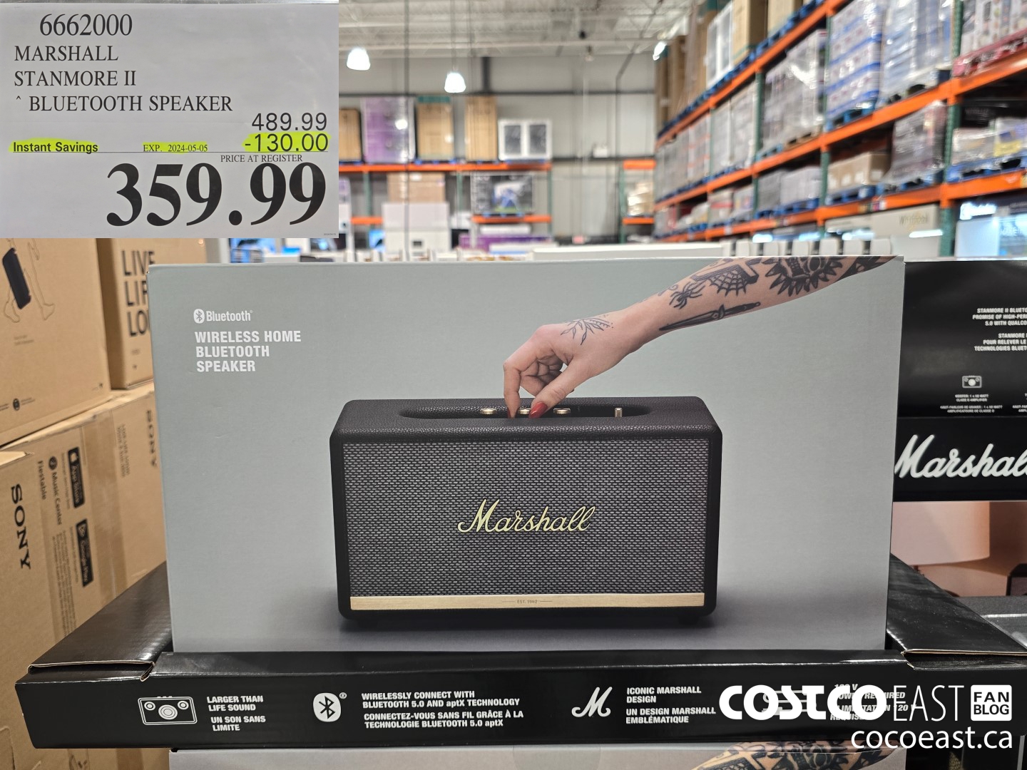 6662000 MARSHALL STANMORE II BLUETOOTH SPEAKER ($130.00 INSTANT SAVINGS EXPIRES ON 2024-05-05) $359.99