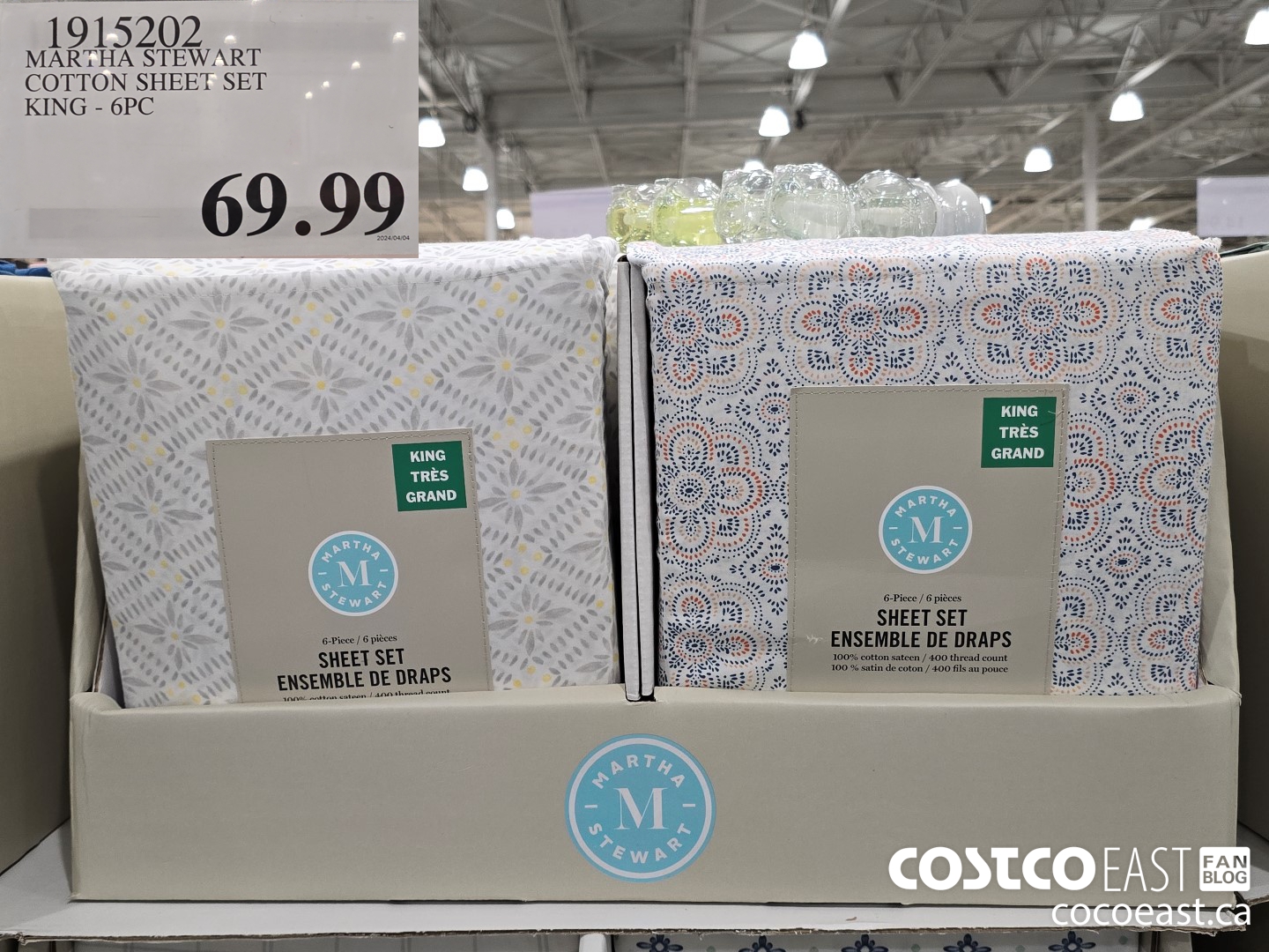 1915202 MARTHA STEWART COTTON SHEET SET KING - 6PC $69.99