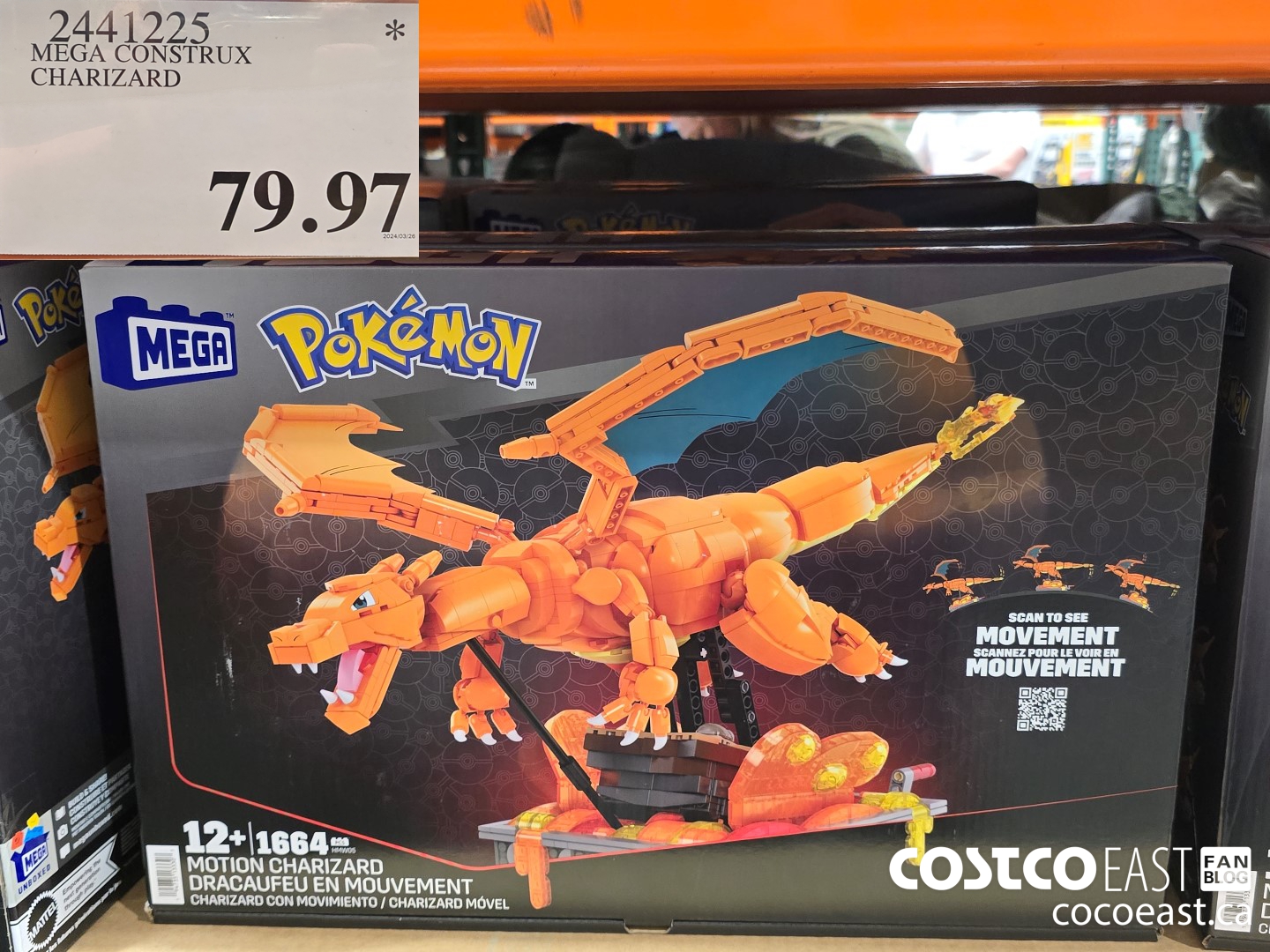 2441225 MEGA CONSTRUX CHARIZARD $79.97