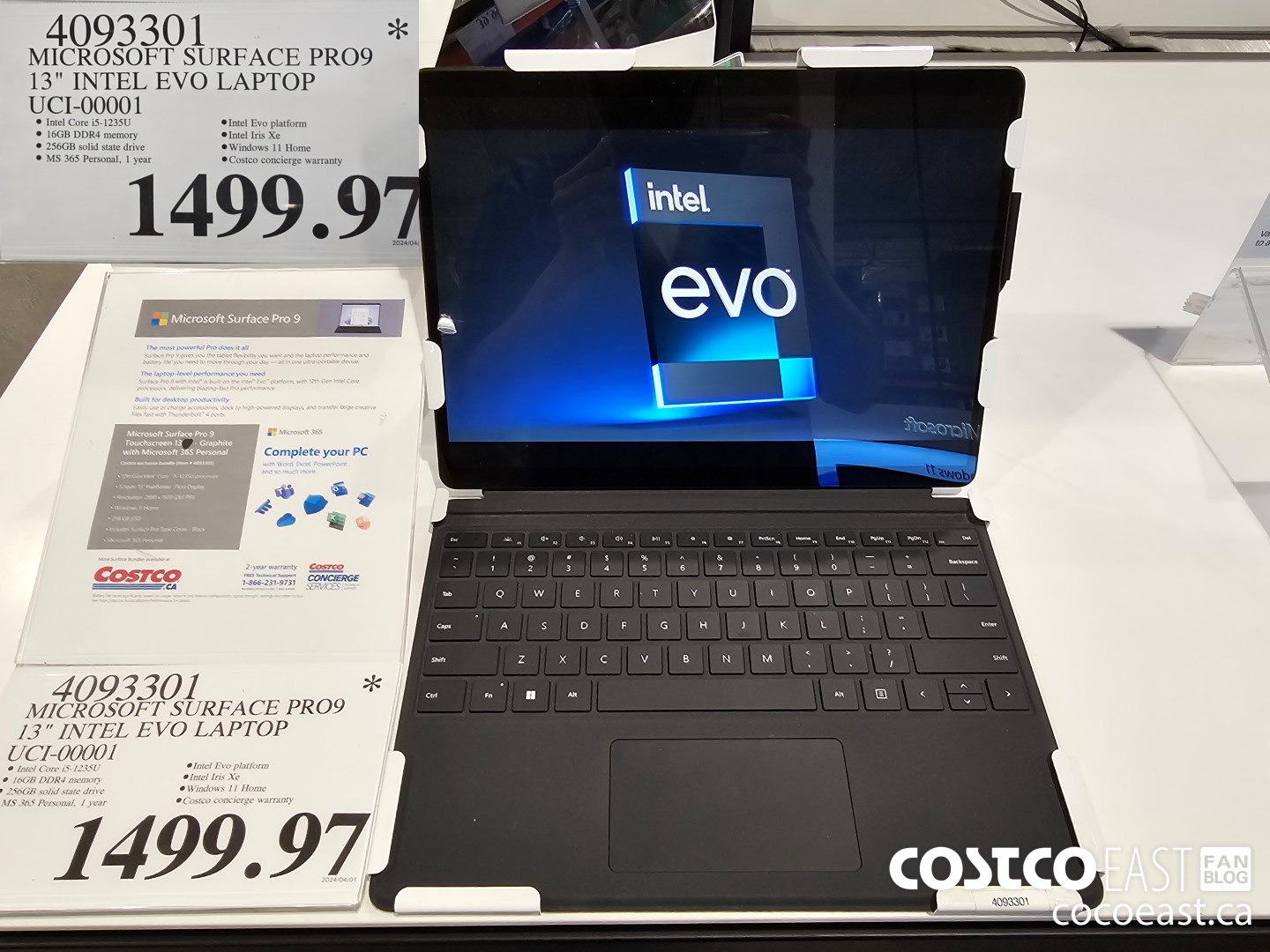 4093301 MICROSOFT SURFACE PRO9 13