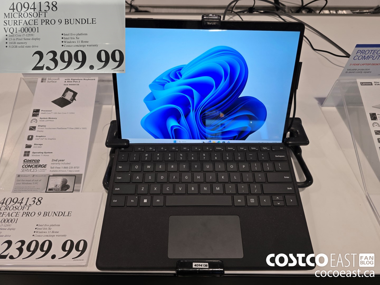 4094138 MICROSOFT SURFACE PRO 9 BUNDLE VQ1-00001 $2399.99