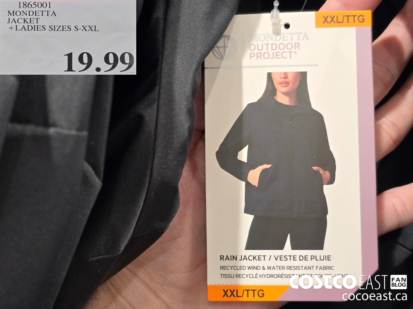 1865001 MONDETTA JACKET + LADIES SIZES S-XXL $19.99
