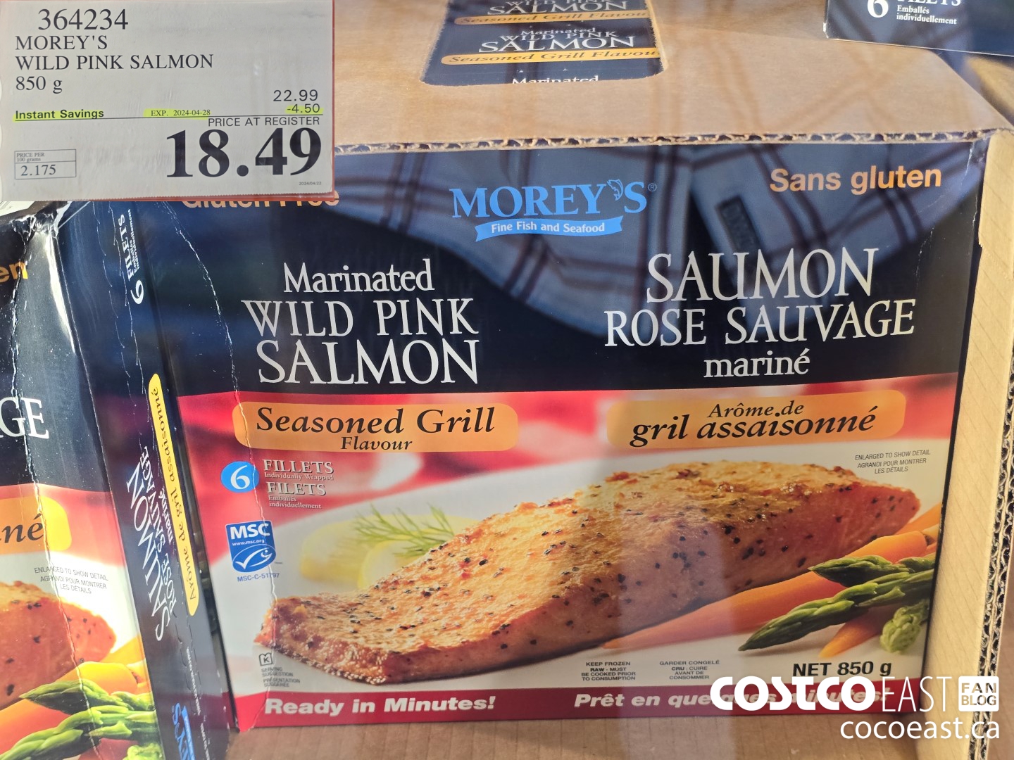 364234 MOREY'S WILD PINK SALMON 850 g ($4.50 INSTANT SAVINGS EXPIRES ON 2024-04-28) $18.49