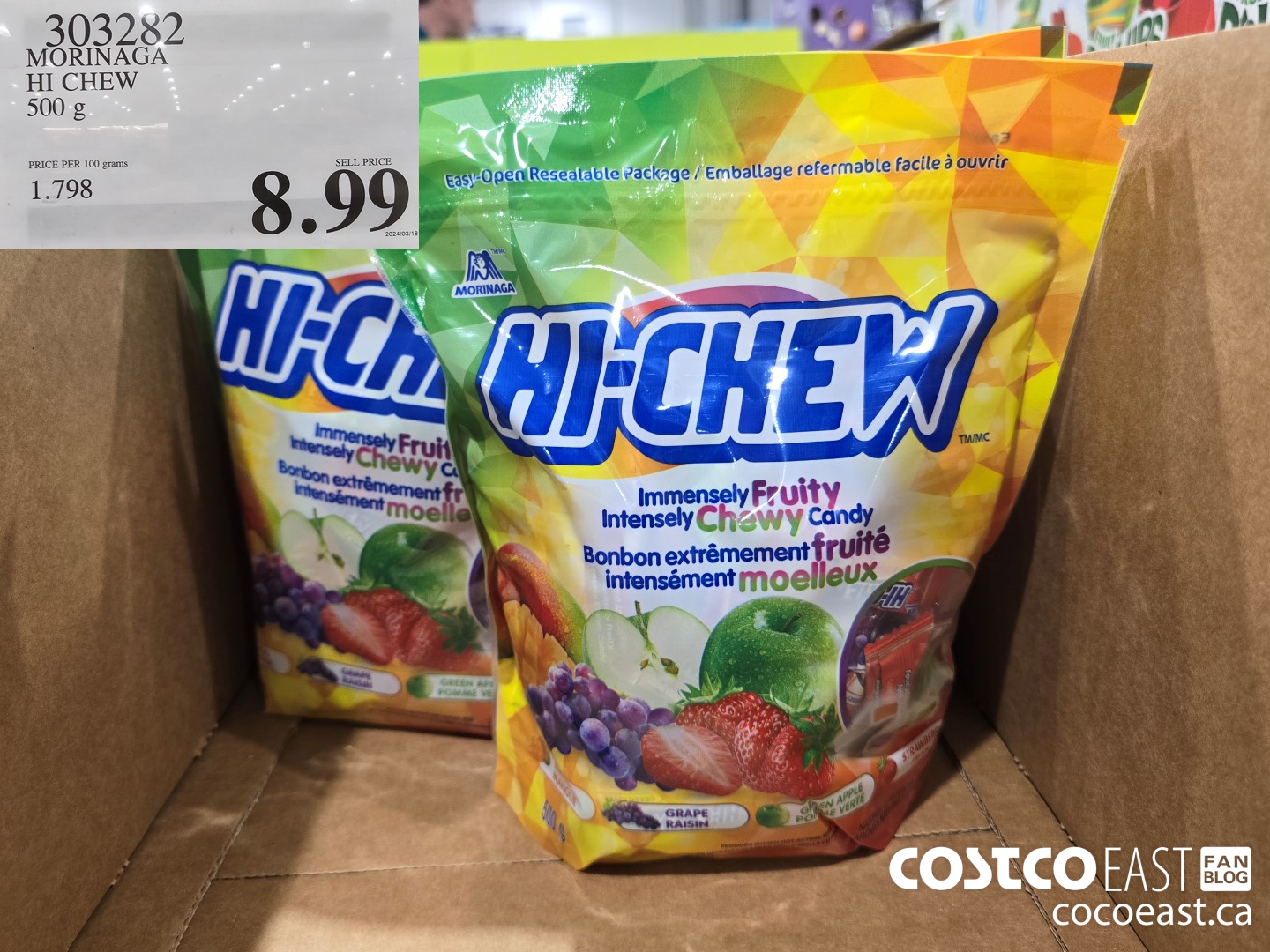 303282 MORINGA HI-CHEW 500 g $8.99