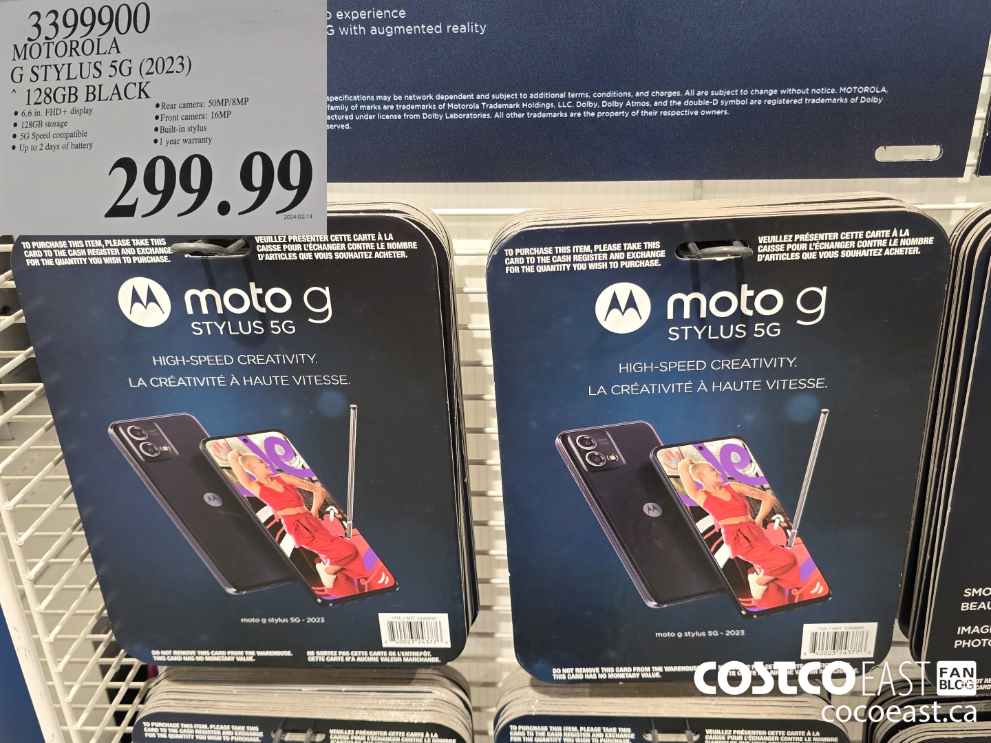 3399900 MOTOROLA G STYLUS 5G (2023) ~ 128GB BLACK $299.99