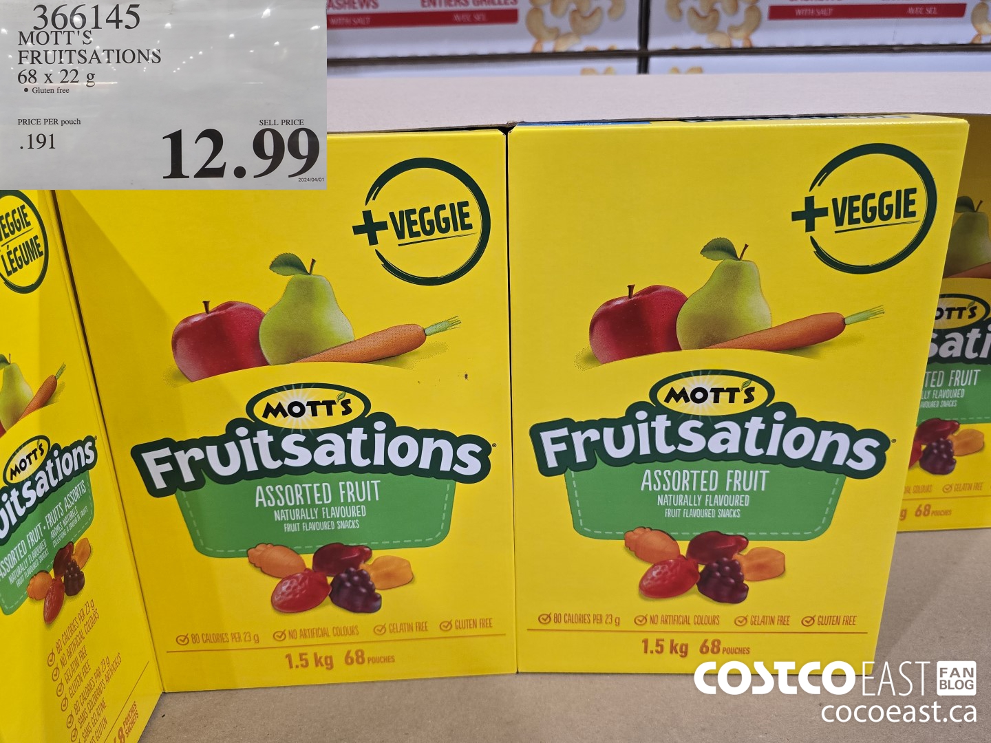 366145 MOTT'S FRUITSATIONS 68 x 22 G $12.99