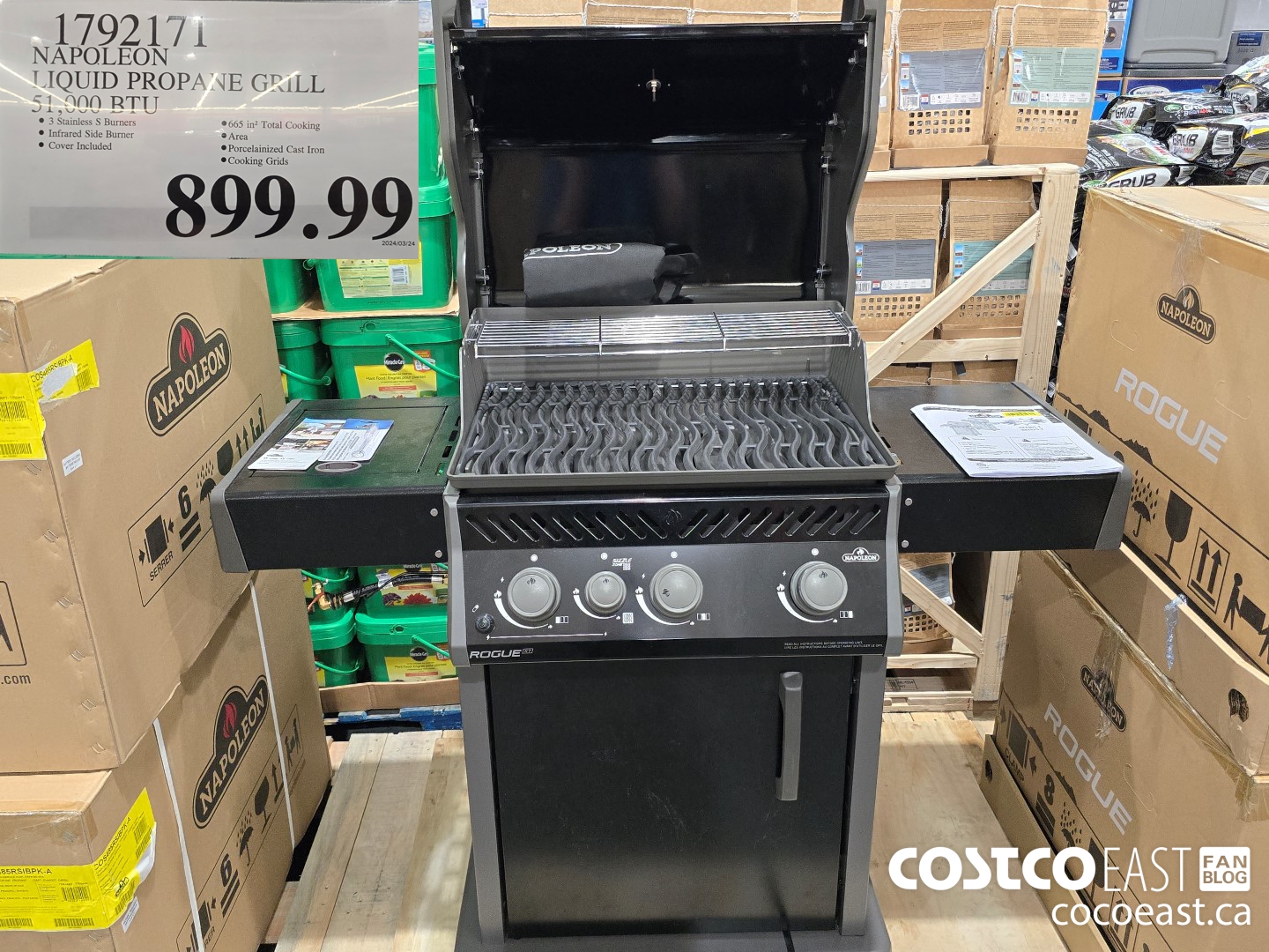 1792171 NAPOLECN LIQUID PROPANE GRILL 51,000 BTU $899.99