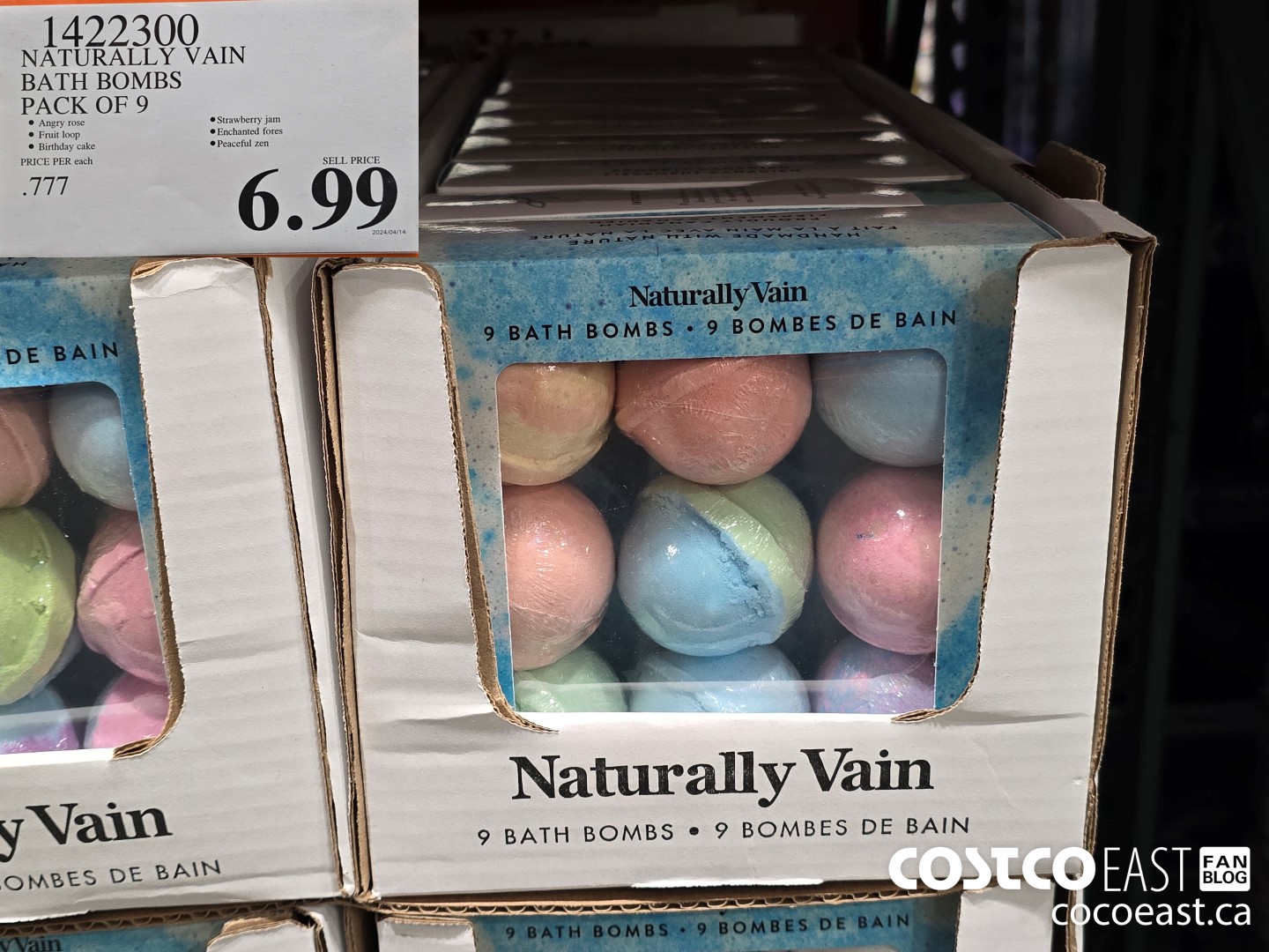 1422300 NATURALLY VAIN BATH BOMBS PACK OF 9 $6.99