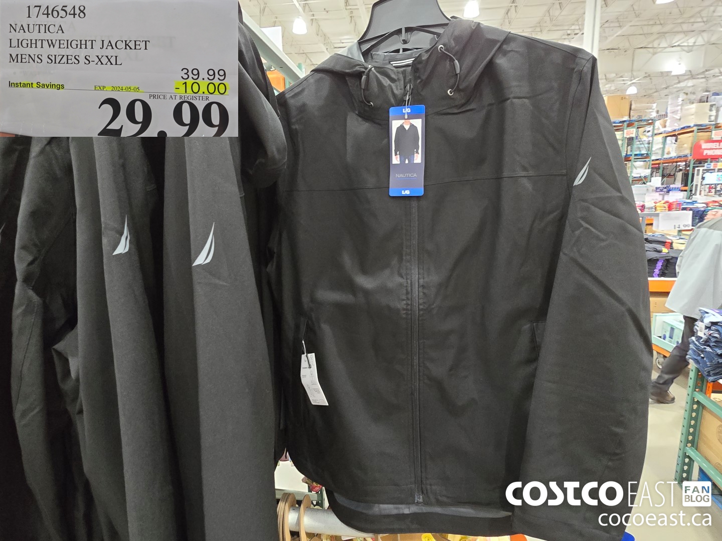 1746548 NAUTICA LIGHTWEIGHT JACKET MENS SIZES S-XXL ($10.00 INSTANT SAVINGS EXPIRES ON 2024-05-05) $29.99